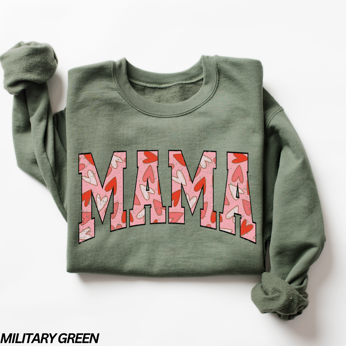 Boho Hearts Mama Valentine Crewneck Sweatshirt