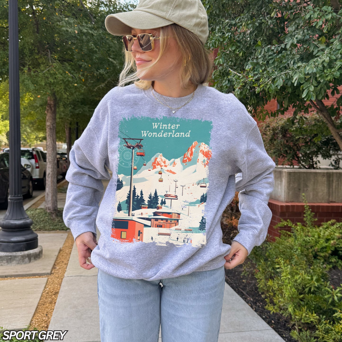 Winter Wonderland Ski Lift Crewneck Sweatshirt