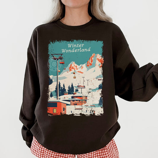 Winter Wonderland Ski Lift Crewneck Sweatshirt