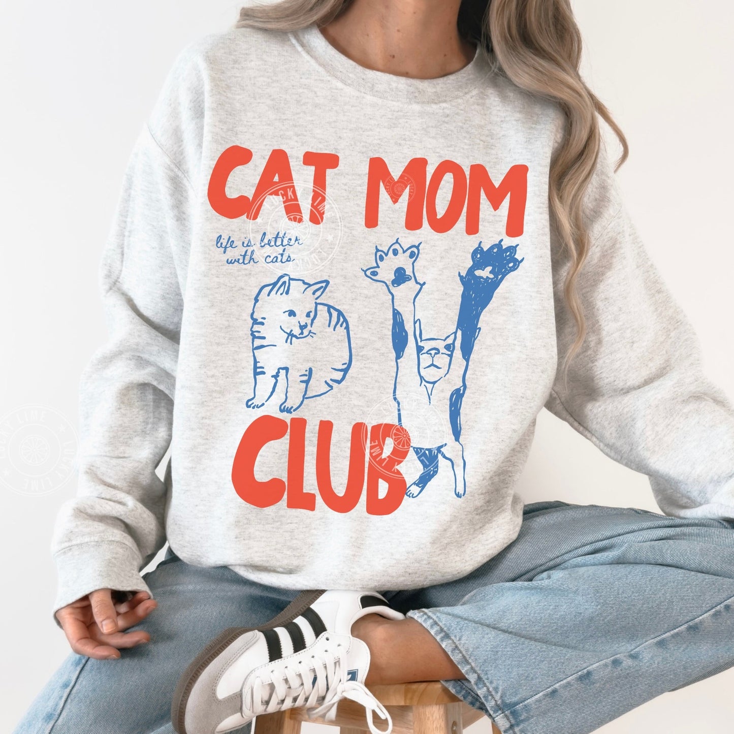 Cat Mom Club Crewneck Sweatshirt