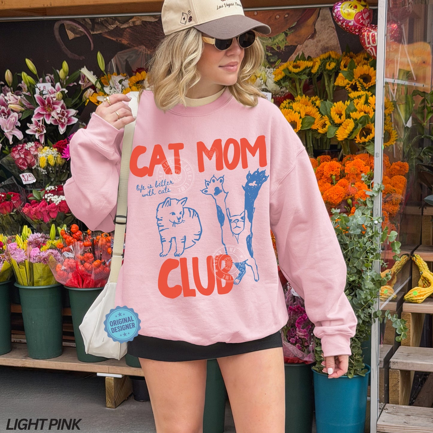 Cat Mom Club Crewneck Sweatshirt