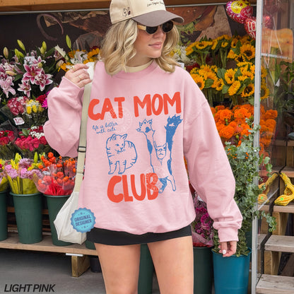 Cat Mom Club Crewneck Sweatshirt