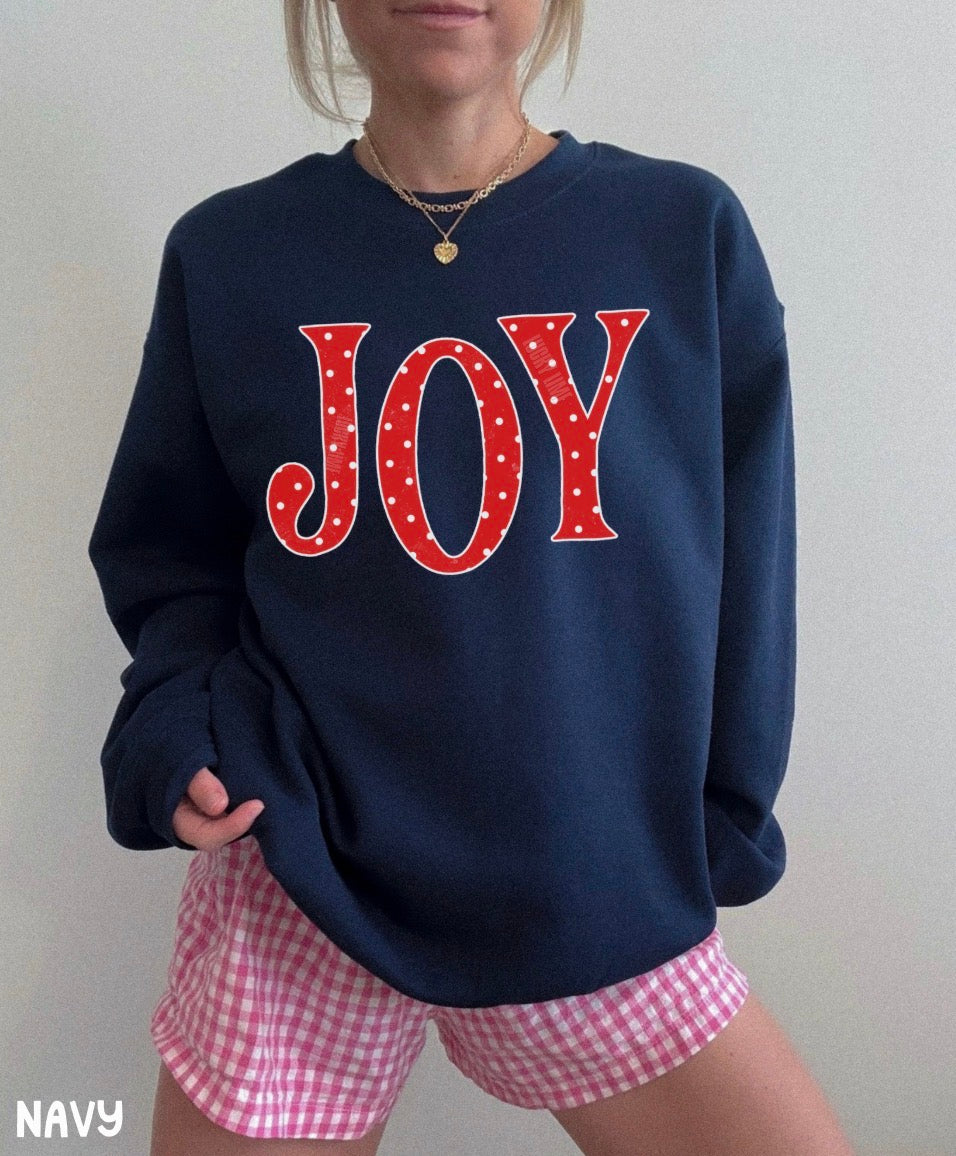 Joy Polka Dot Crewneck Sweatshirt