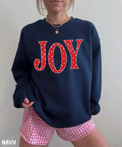 Joy Polka Dot Crewneck Sweatshirt