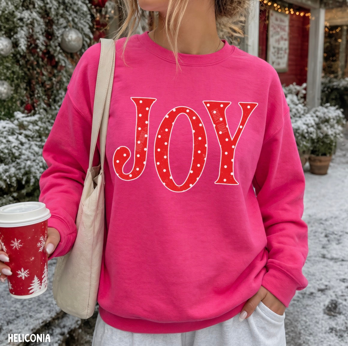 Joy Polka Dot Crewneck Sweatshirt
