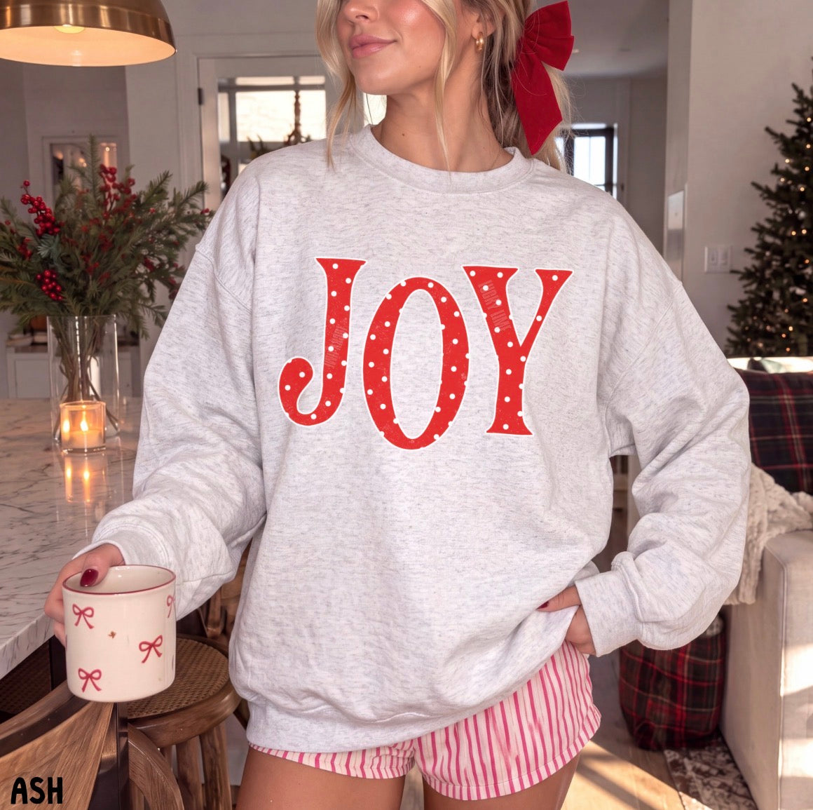 Joy Polka Dot Crewneck Sweatshirt