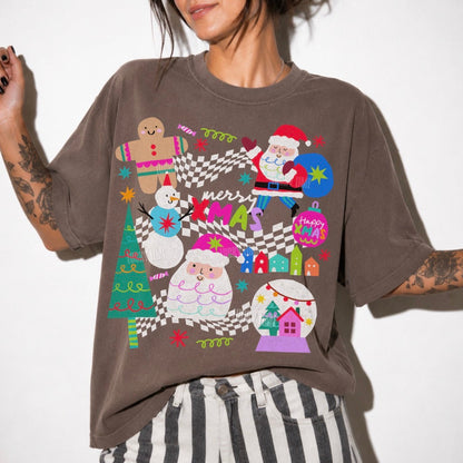 Retro Christmas Collage Comfort Colors® T-shirt