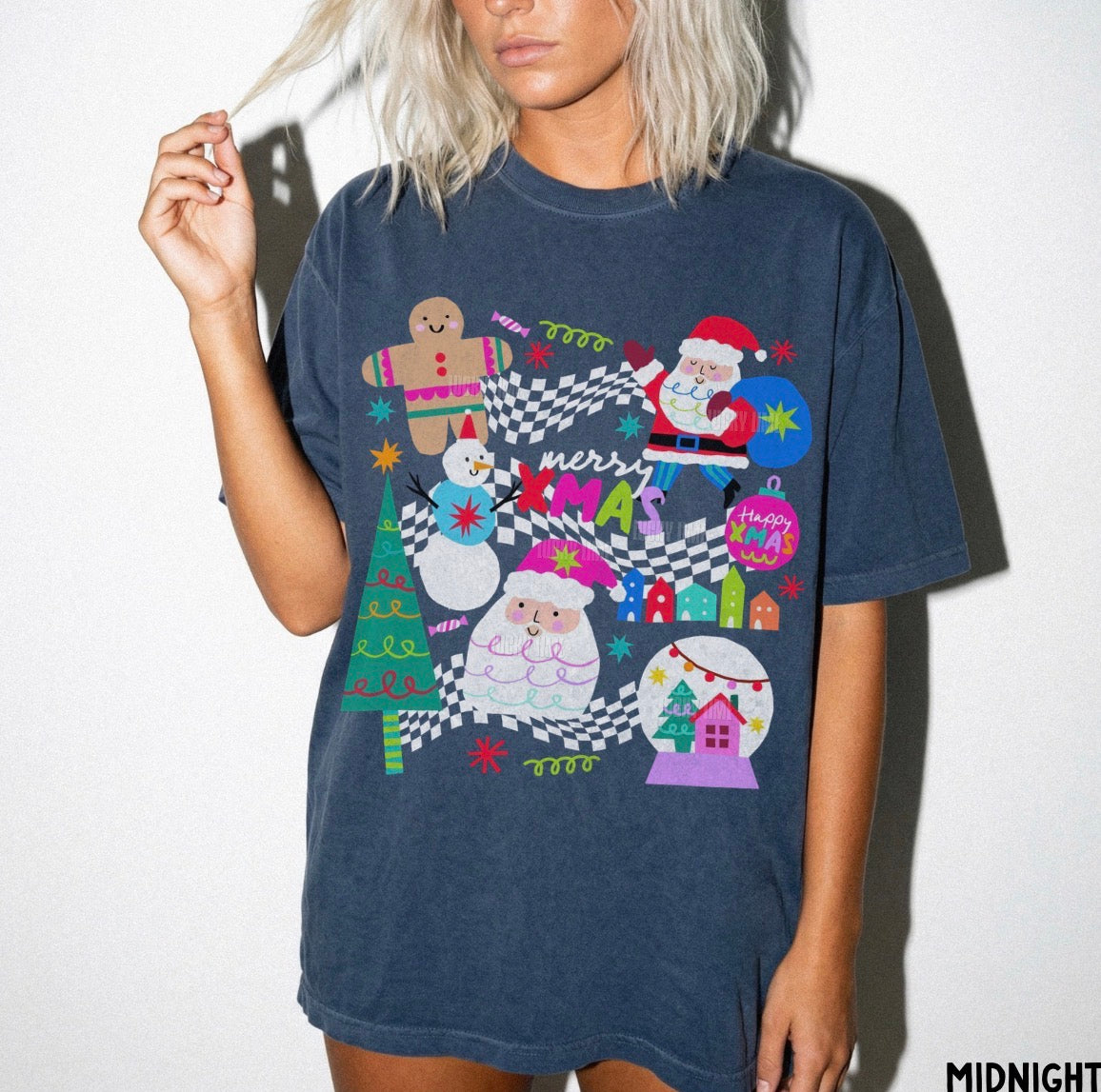 Retro Christmas Collage Comfort Colors® T-shirt