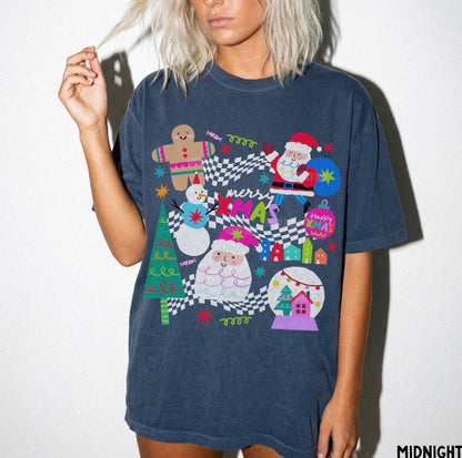Retro Christmas Collage Comfort Colors® T-shirt