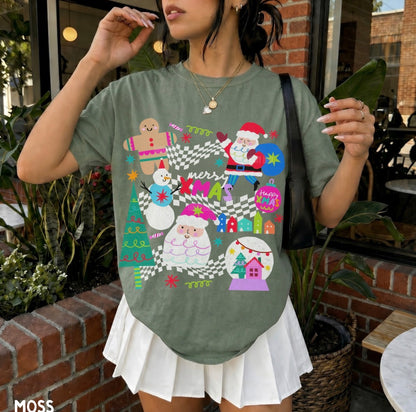Retro Christmas Collage Comfort Colors® T-shirt