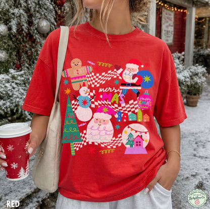 Retro Christmas Collage Comfort Colors® T-shirt