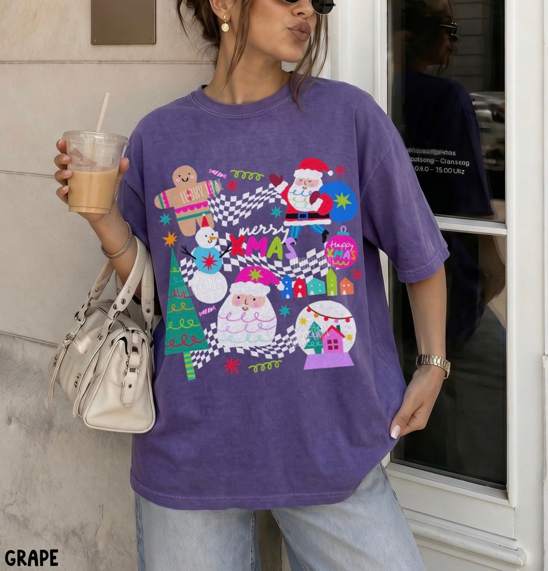 Retro Christmas Collage Comfort Colors® T-shirt