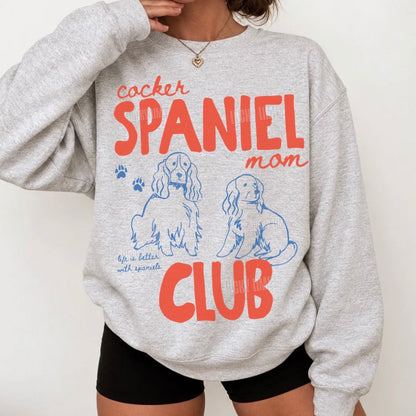 Cocker Spaniel Mom Club Crewneck Sweatshirt