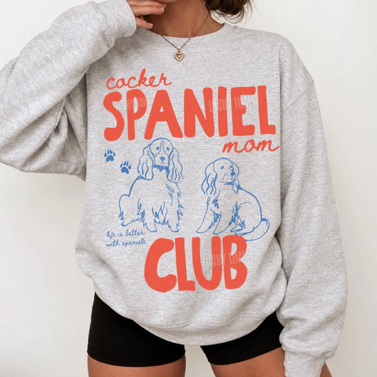 Cocker Spaniel Mom Club Crewneck Sweatshirt