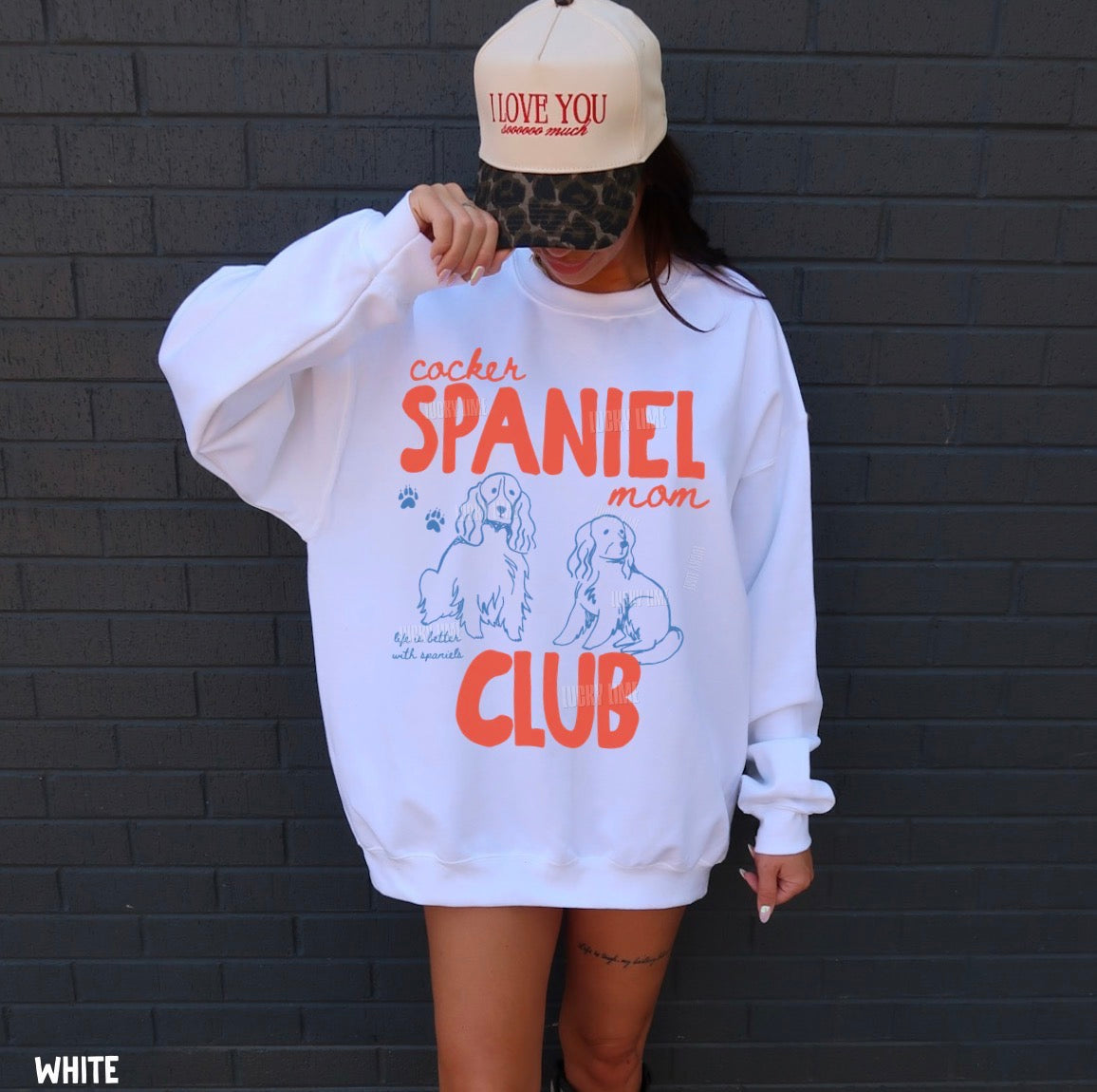 Cocker Spaniel Mom Club Crewneck Sweatshirt