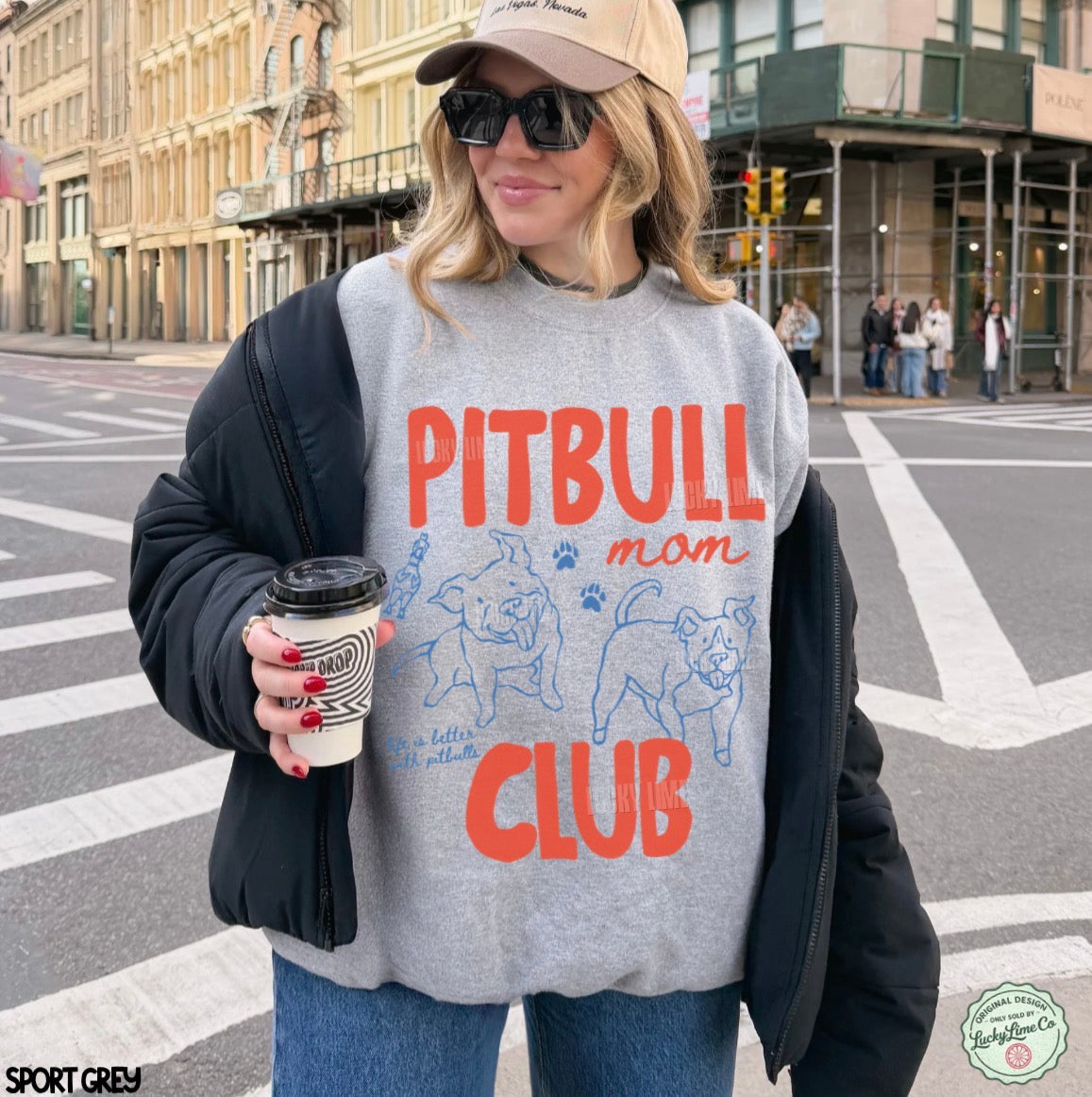 Pitbull Mom Club Crewneck Sweatshirt