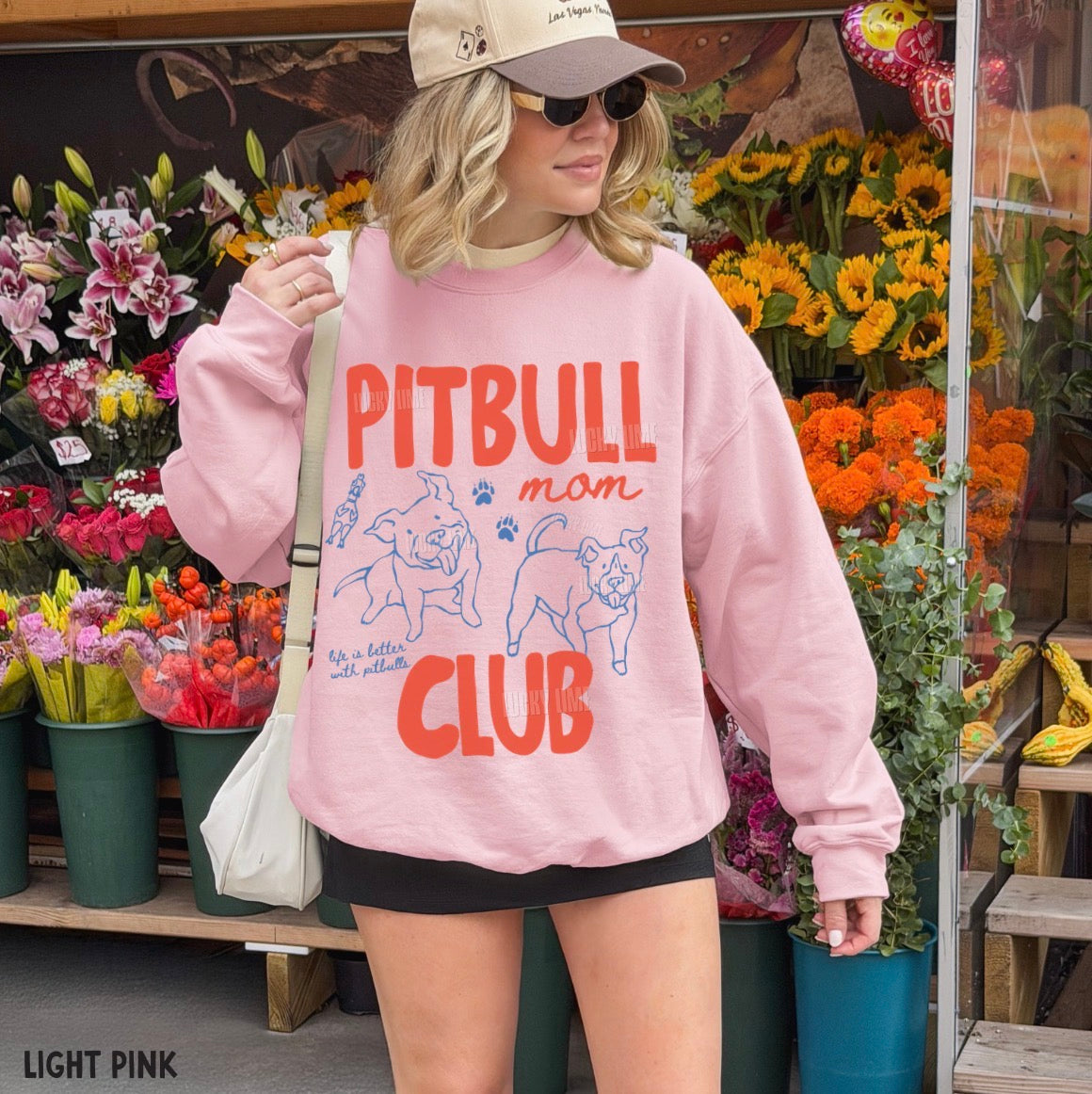 Pitbull Mom Club Crewneck Sweatshirt