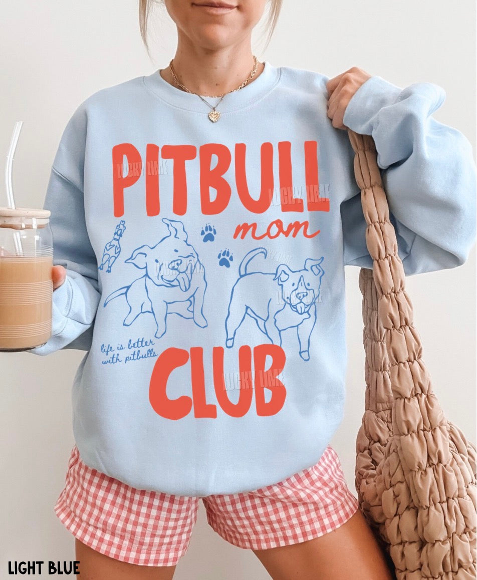 Pitbull Mom Club Crewneck Sweatshirt