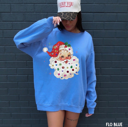 Whimsy Rhinestone Santa Comfort Colors® Sweatshirt