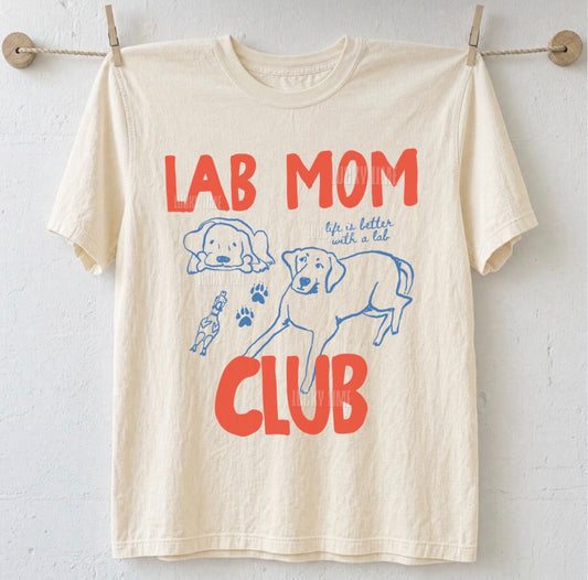 Lab Dog Mom Club Comfort Colors® T-shirt