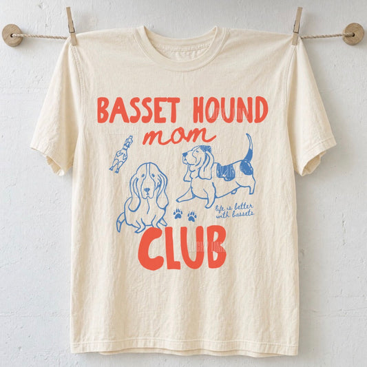 Basset Hound Mom Club Comfort Colors® T-shirt