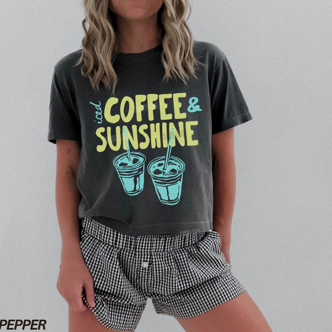 Iced Coffee & Sunshine Comfort Colors® Women's Boxy Tee