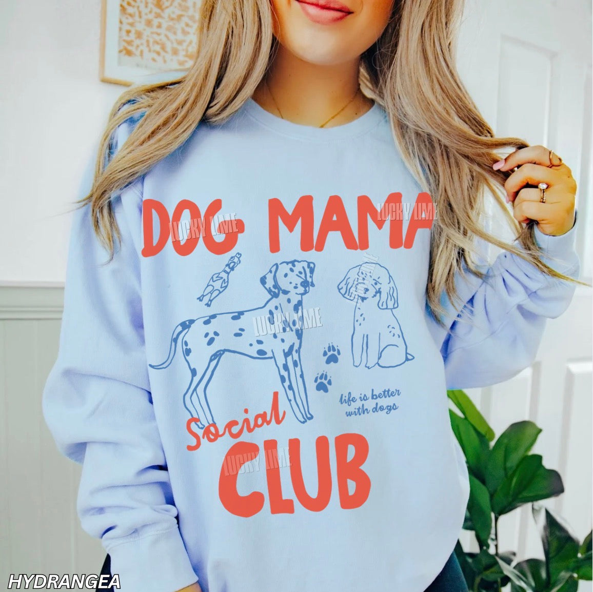 Dog Mama Social Club Comfort Colors® Lightweight Crewneck Sweatshirt