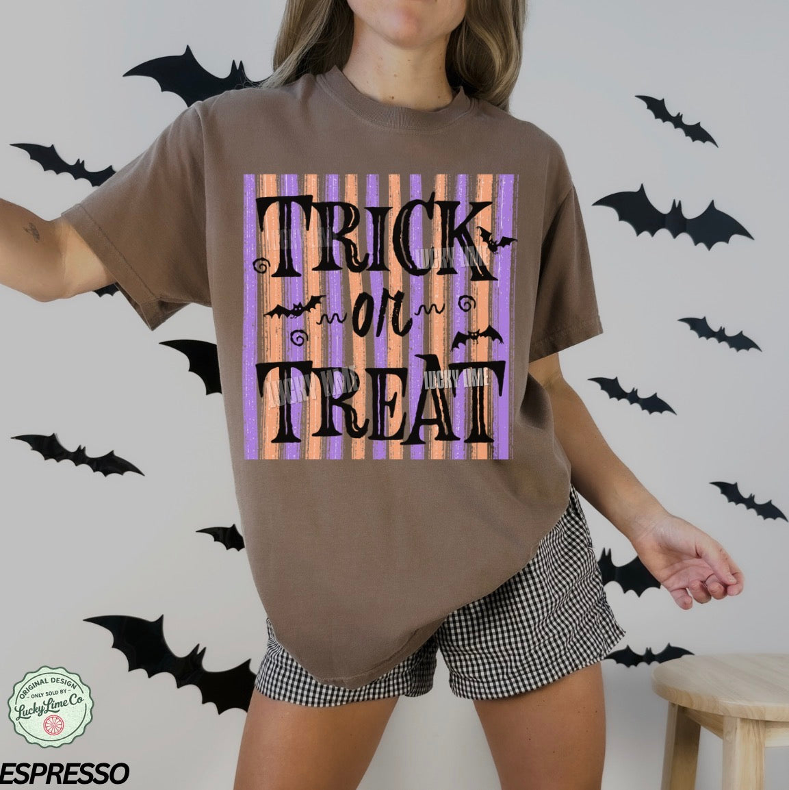 Trick or Treat Stripes Comfort Colors®T-shirt