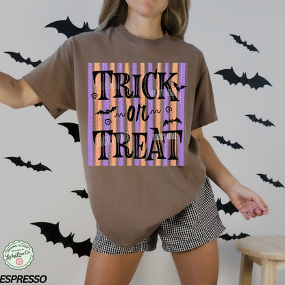 Trick or Treat Stripes Comfort Colors®T-shirt