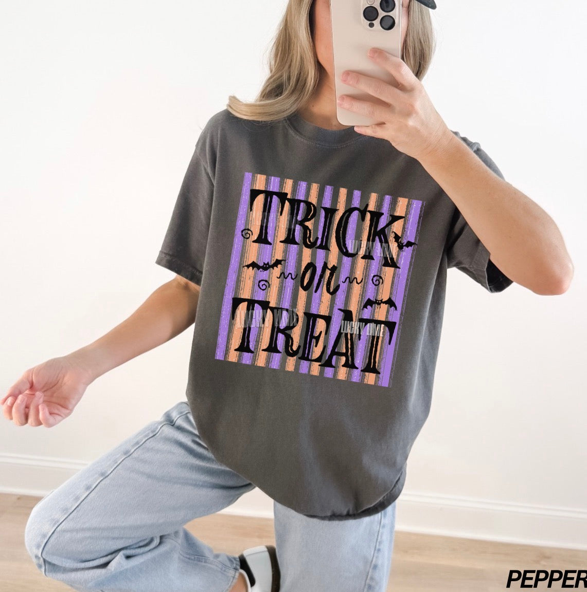 Trick or Treat Stripes Comfort Colors®T-shirt