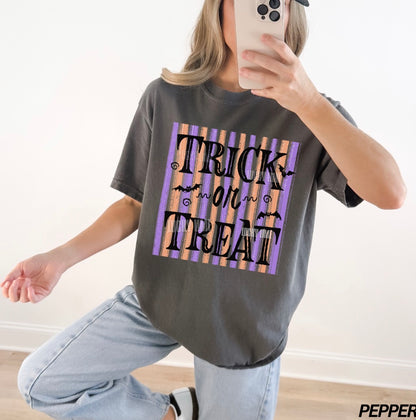 Trick or Treat Stripes Comfort Colors®T-shirt