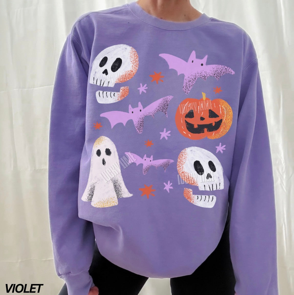 Retro Halloween Collage Comfort Colors® Sweatshirt