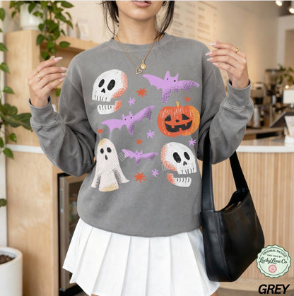 Retro Halloween Collage Comfort Colors® Sweatshirt