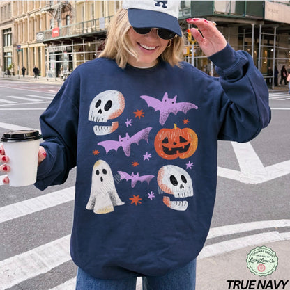 Retro Halloween Collage Comfort Colors® Sweatshirt