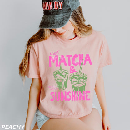Iced Matcha & Sunshine Comfort Colors® Women's Boxy Tee