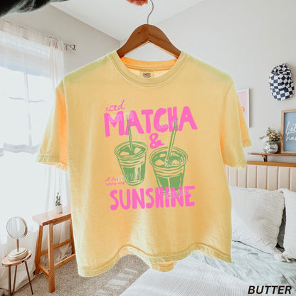 Iced Matcha & Sunshine Comfort Colors® Women's Boxy Tee