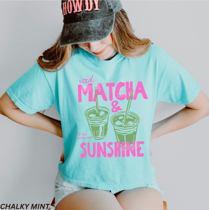 Iced Matcha & Sunshine Comfort Colors® Women's Boxy Tee