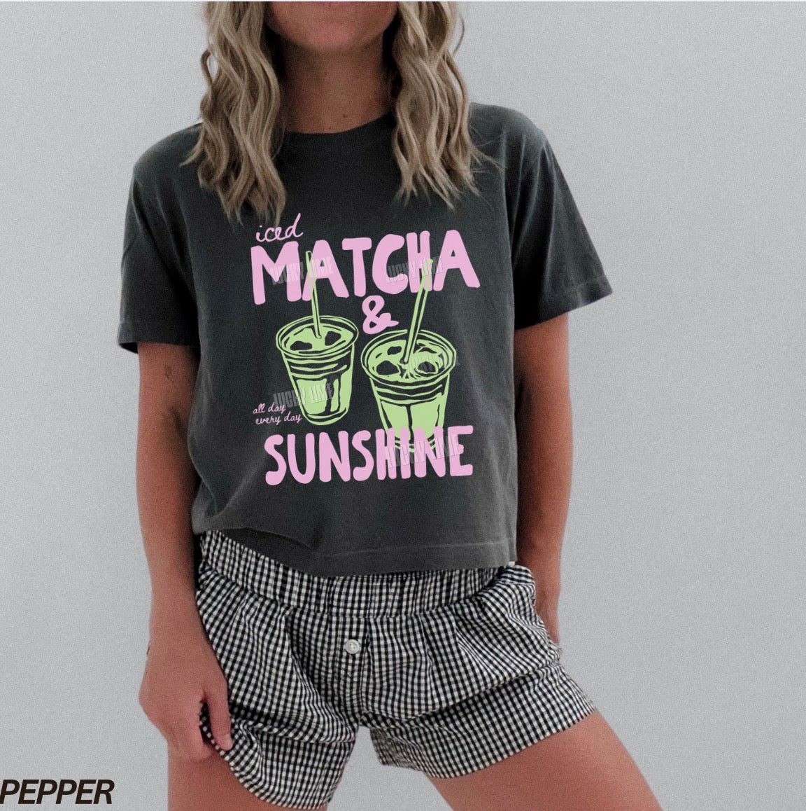 Iced Matcha & Sunshine Comfort Colors® Women's Boxy Tee