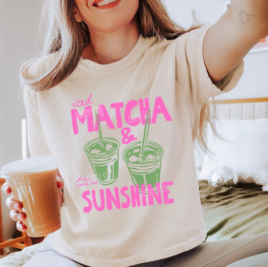 Iced Matcha & Sunshine Comfort Colors® Women's Boxy Tee