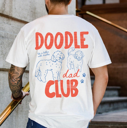 Doodle Dad Club Back Only Design Comfort Colors® T-Shirt
