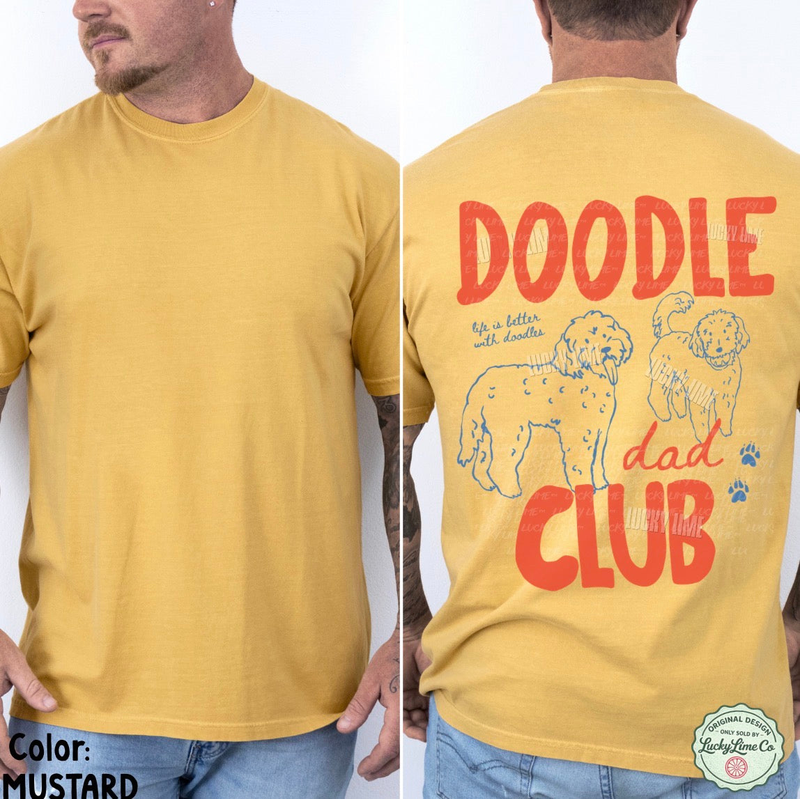 Doodle Dad Club Back Only Design Comfort Colors® T-Shirt
