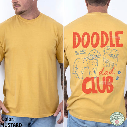 Doodle Dad Club Back Only Design Comfort Colors® T-Shirt