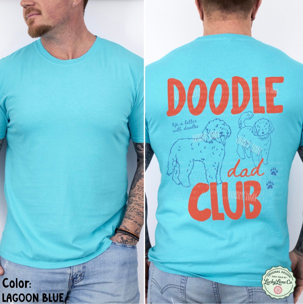 Doodle Dad Club Back Only Design Comfort Colors® T-Shirt
