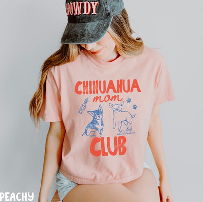 Chihuahua Mom Club Comfort Colors® Women's Cropped Boxy Tee