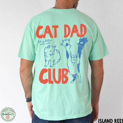 Cat Dad Club BACK ONLY Comfort Colors® T-shirt