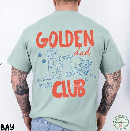 Golden Dad Club BACK ONLY Comfort Colors® T-shirt