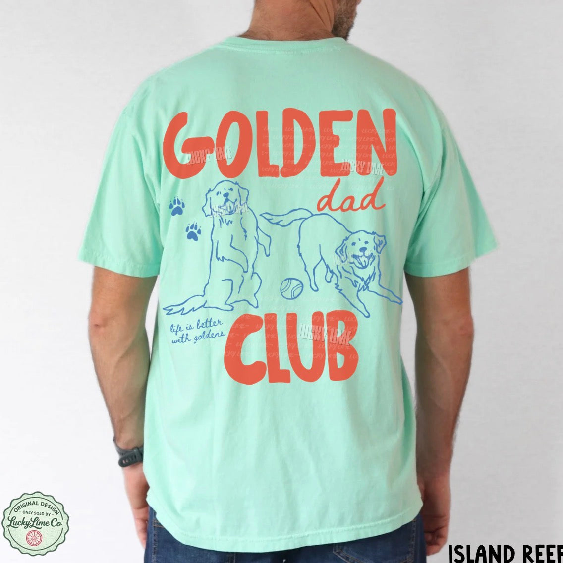 Golden Dad Club BACK ONLY Comfort Colors® T-shirt