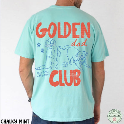 Golden Dad Club BACK ONLY Comfort Colors® T-shirt
