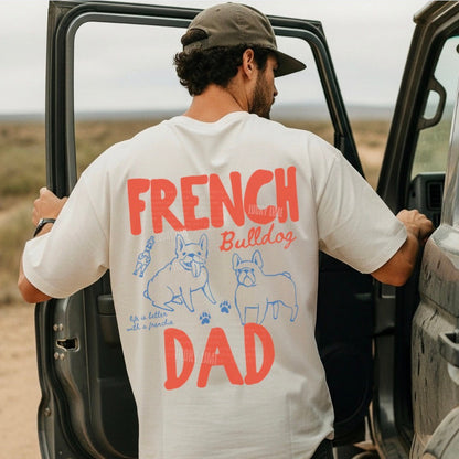 French Bulldog Dad BACK ONLY Comfort Colors® T-shirt