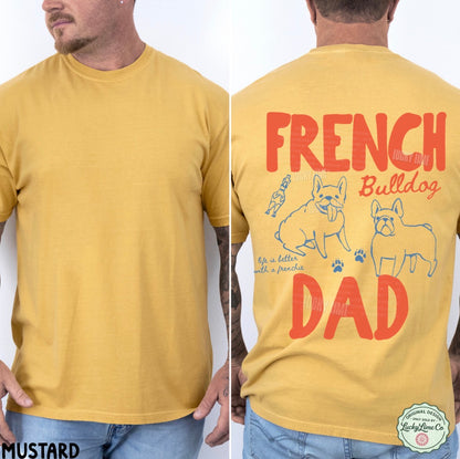 French Bulldog Dad BACK ONLY Comfort Colors® T-shirt